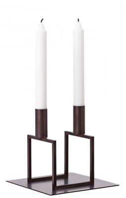 Base Plate for Line Candlestick BROWNED / DARK COPPER By Lassen SINGLE PIECES